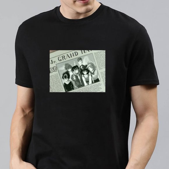 Yu Yu Hakusho Characters Newspaper T-Shirt - Picture 1 of 1
